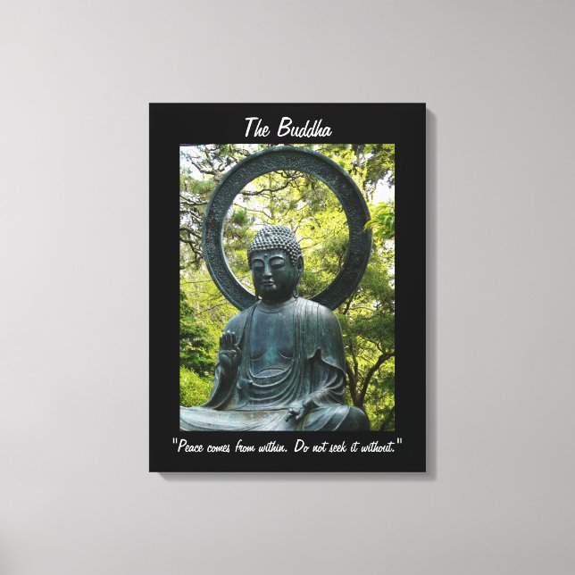 The Buddha-with Quote Canvas Print (Front)