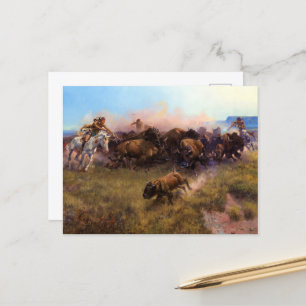 The Buffalo Hunt, No.39 by Charles M. Russell Postcard