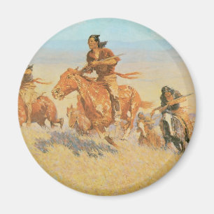 The Buffalo Runners, Big Horn Basin by Remington Magnet