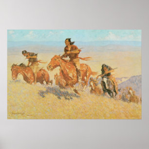 The Buffalo Runners, Big Horn Basin by Remington Poster