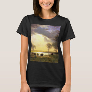The Buffalo Trail by Albert Bierstadt T-Shirt