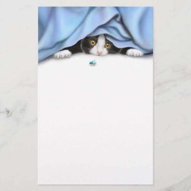 The Bug Hunter Cat Stationery (Front)