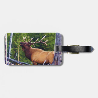The Bugler Elk Bull Luggage Tag