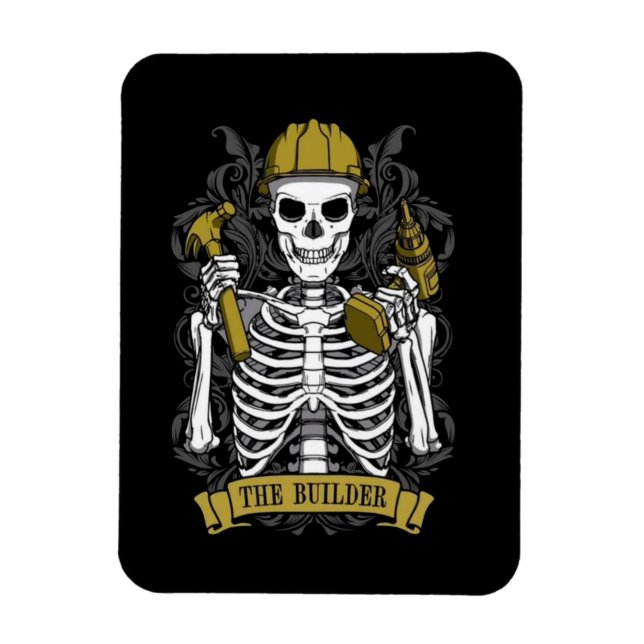 The Builder Tarot Card Magnet (Vertical)