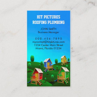 The Builders Contractor Construction Carpenter Business Card