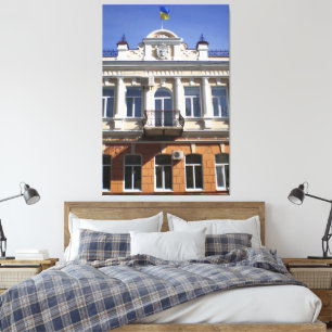 The building of Melitopol city Council Canvas Print