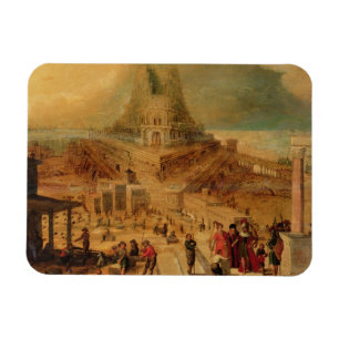 The building of the Tower of Babel (panel) Magnet