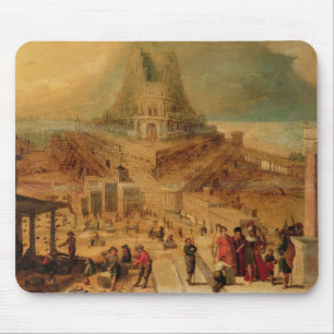 The building of the Tower of Babel (panel) Mouse Mat