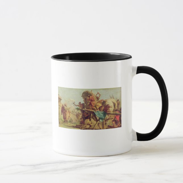The Building of the Trojan Horse, c.1760 Mug (Right)
