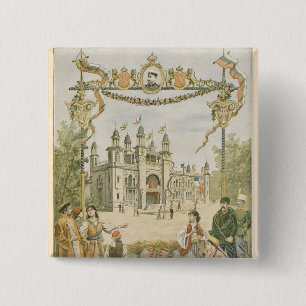 The Bulgarian Pavilion at the Universal 15 Cm Square Badge