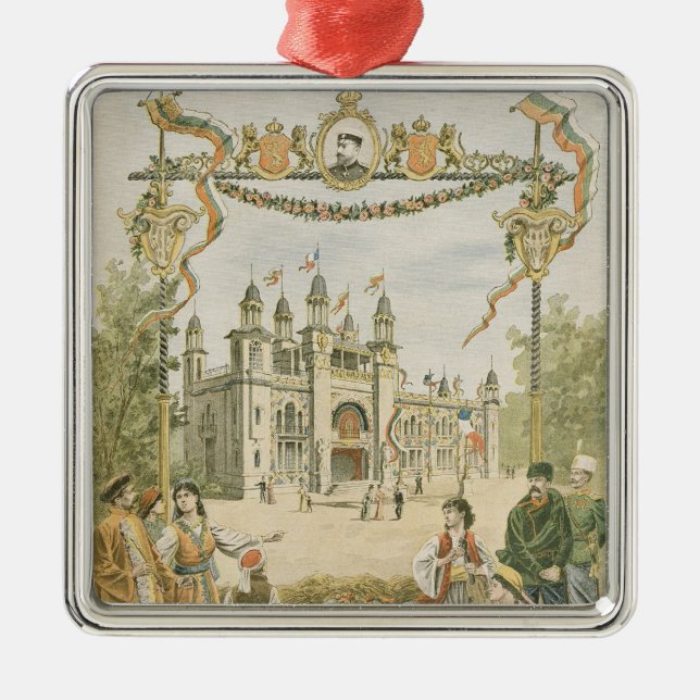 The Bulgarian Pavilion at the Universal Metal Tree Decoration (Front)