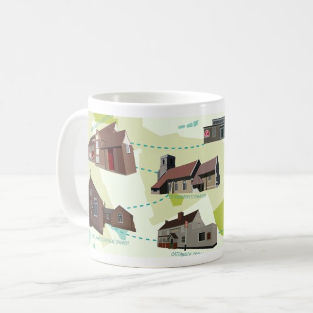 The Bull and other Landmarks Coffee Mug (Front Left)