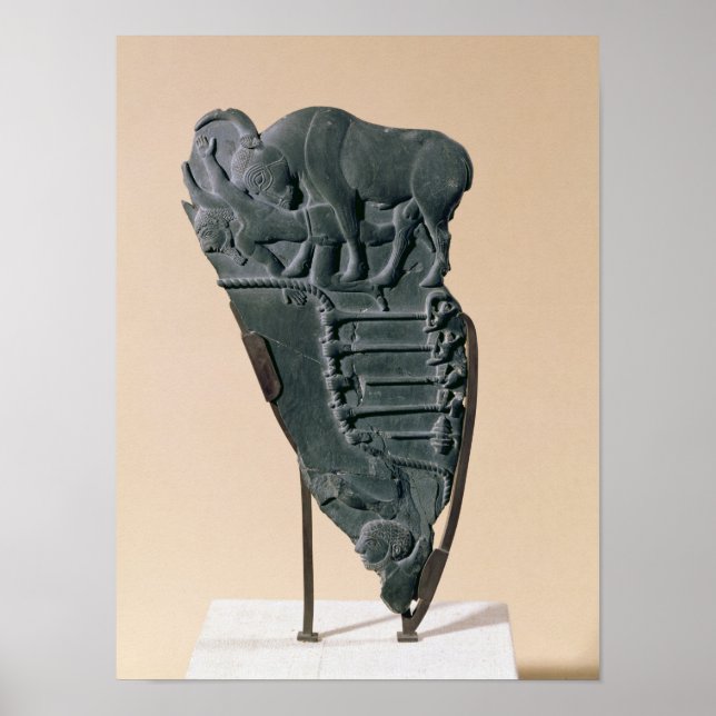 The Bull Palette, from Abydos, c.3500-3100 BC Poster (Front)