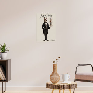 The Bull Terrier Butler Poster