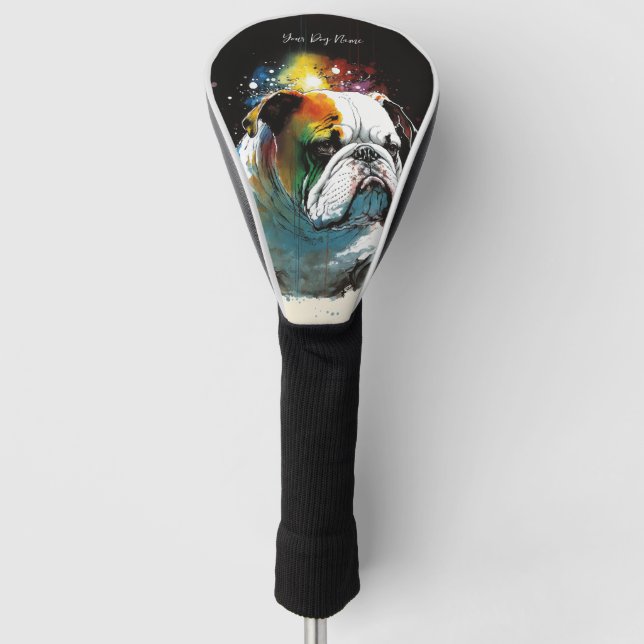 The Bulldog - Composition 001 Golf Head Cover (Front)