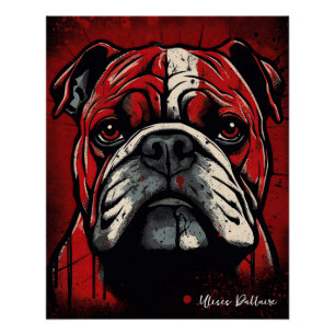 The Bulldog, Red and Black 002 - Ulises Dallaire Poster