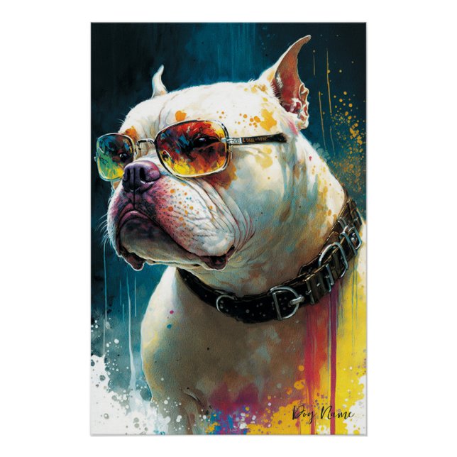 The Bulldog With Sunglasses - Composition 008 Poster (Front)