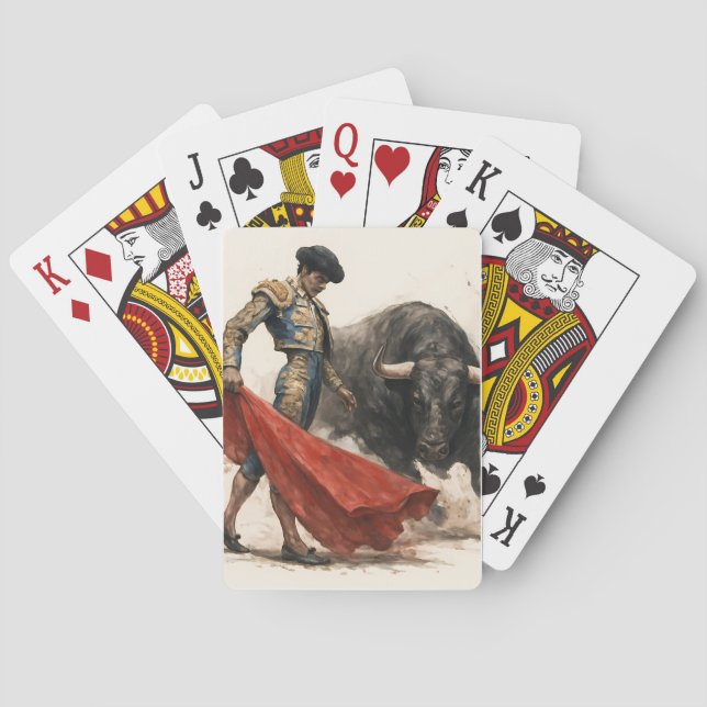 The Bullfighter and the Bull Playing Cards (Back)