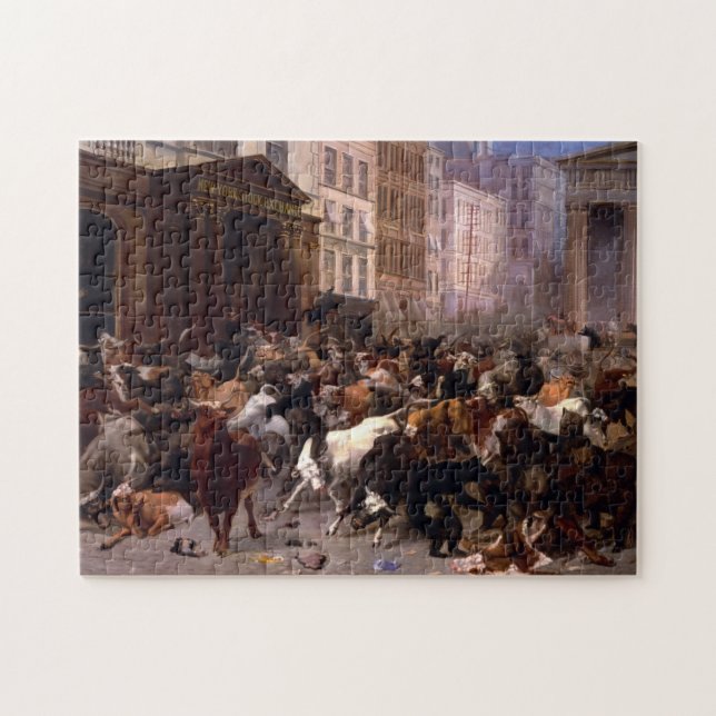 The Bulls and Bears in the Market, 1879 Jigsaw Puzzle (Horizontal)