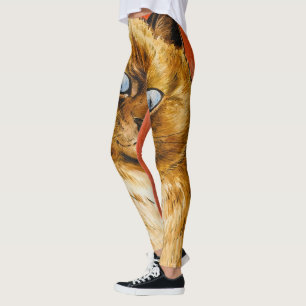 The Bully by Louis Wain Leggings