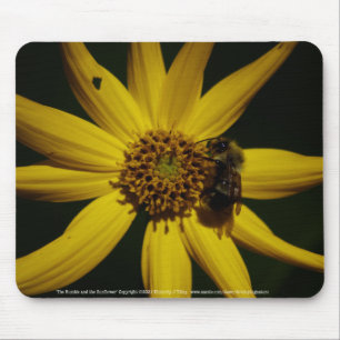 The Bumble and the Sunflower Mouse Mat