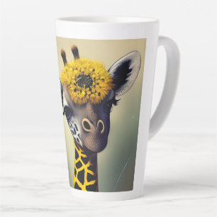 The Bumble Giraffe Digital Art Latte Mug