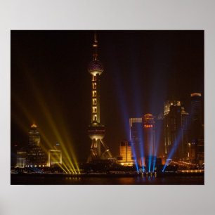 The Bund (waterfront) in Shanghai. Looking Poster