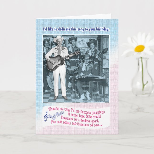 The Bungee Cord Birthday Song Card (Small Plant)