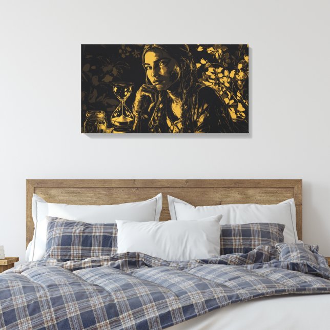 The burden of the time kipper canvas print (Insitu(Bedroom))
