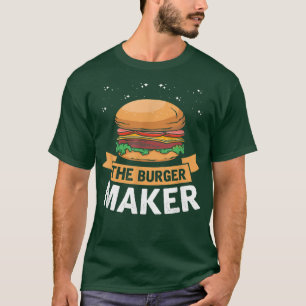 The Burger Maker, Barbecue Cheeseburger Fast Food  T-Shirt