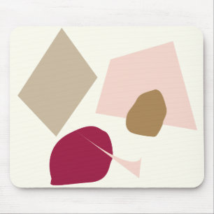 The burgundy spot, abstract geometric design mouse mat
