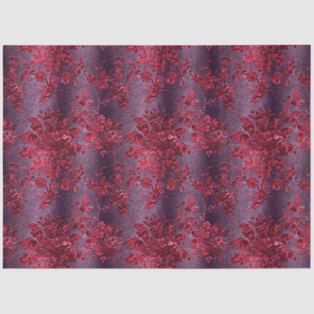 The Burgundy Velvet  Series Design 2 Tissue Paper (Front)
