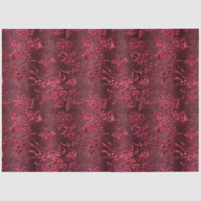 The Burgundy Velvet  Series Design 3 Tissue Paper (Front)