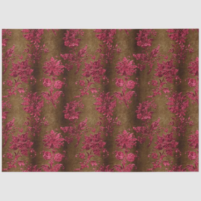 The Burgundy Velvet  Series Design 6 Tissue Paper (Front)