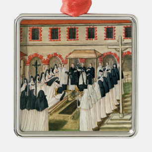 The Burial of a Nun, from 'l'Abbaye de Metal Tree Decoration