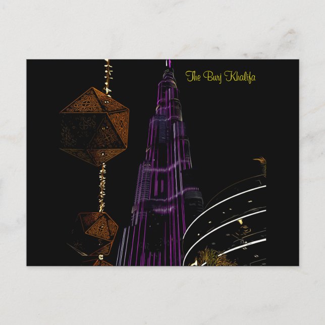 The Burj Khalifa in Dubai Postcard (Front)