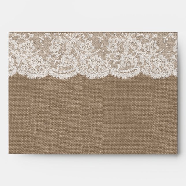 The Burlap & Lace Wedding Collection Envelopes (Front)
