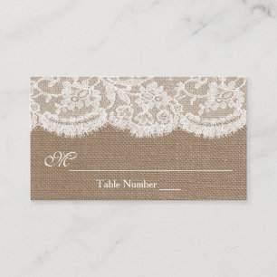 The Burlap & Lace Wedding Collection Escort Cards