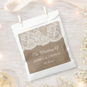 The Burlap & Lace Wedding Collection Favour Bags