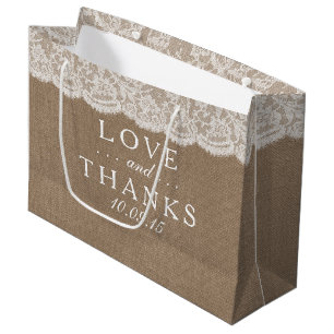 The Burlap & Lace Wedding Collection Gift Bags