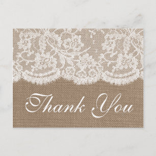 The Burlap & Lace Wedding Collection Postcard