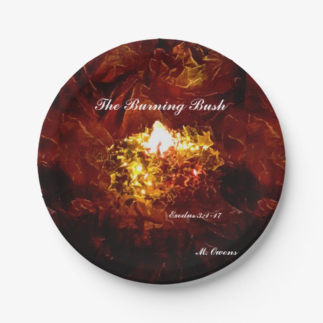 "The Burning Bush" Paper Plate (Front)