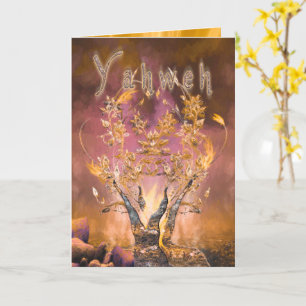 The Burning Bush "YAHWEH" Card
