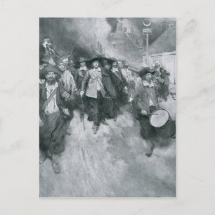 The Burning of Jamestown Postcard