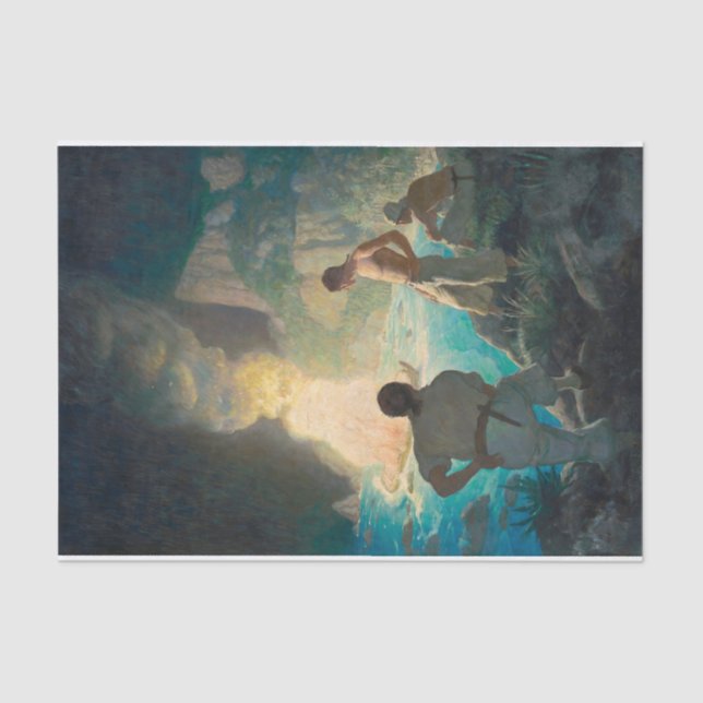 The Burning of the Bounty by Newell Convers Wyeth Tissue Paper (Front)