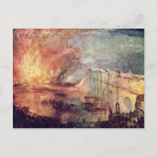 The Burning Of The Houses Of Parliament By Turner Postcard