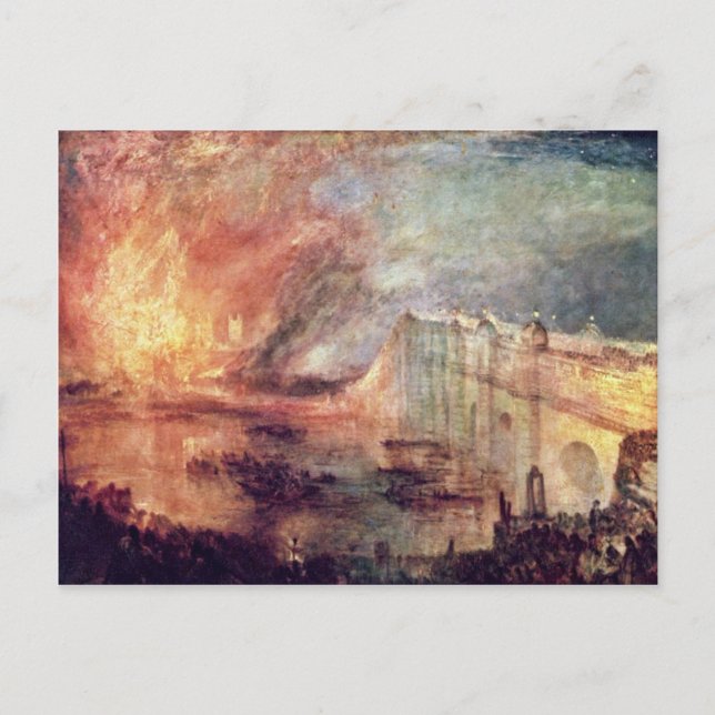The Burning Of The Houses Of Parliament By Turner Postcard (Front)