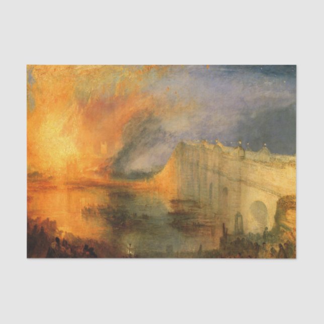 The Burning of the Houses of Parliament by Turner Tissue Paper (Front)
