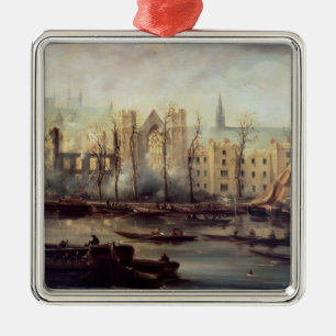 The Burning of the Houses of Parliament Metal Tree Decoration