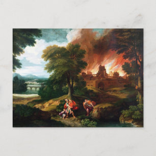The Burning of Troy Postcard